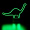 Northlight LED Brontosaurus Dinosaur Neon Table Light - 11" - Green